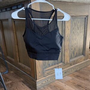 Zyia Black Star Mesh Bra